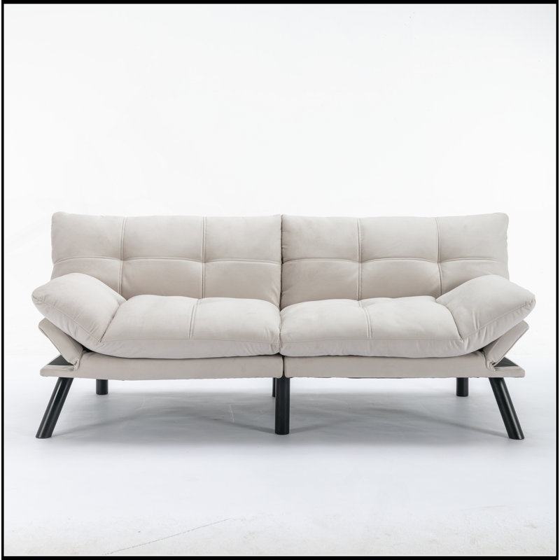 Convertible Folding Modern Sofa Bed, Cream