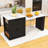 Extendable Kitchen Island with Storage Drawers, Cabinets, Open Shelves and Built-In Charging Station-1194175184