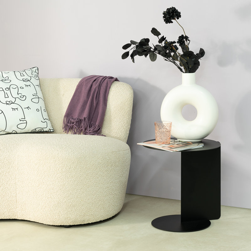 SALSA Pedestal End Table, Black