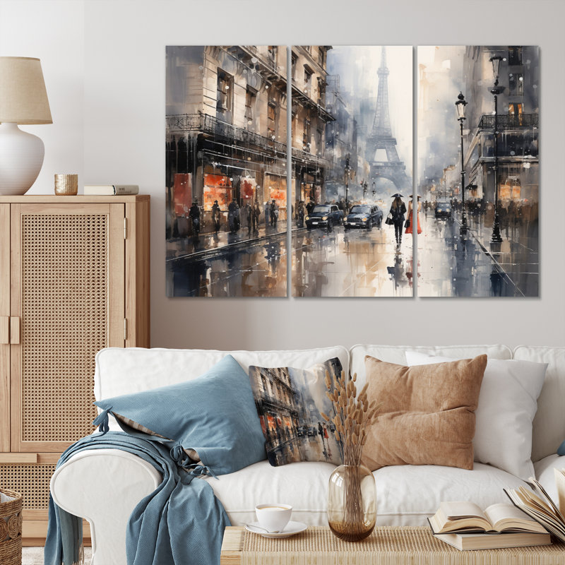 «Fashion Couture Cityscape - Cityscapes», reproduction d'art sur toile, H 40 po x l 60 po x P 1 po