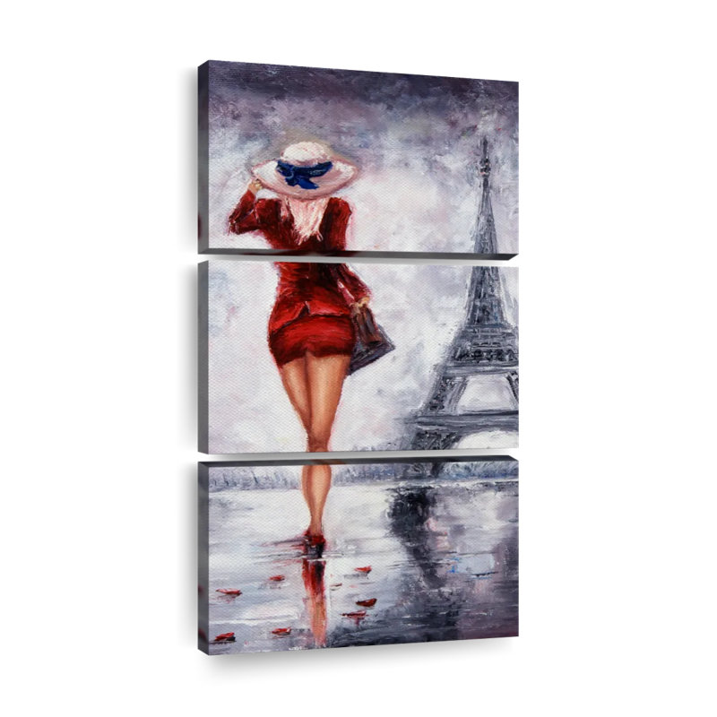 Reproduction d'art sur toile Fashion, H 27 po x l 12 po x P 1 po