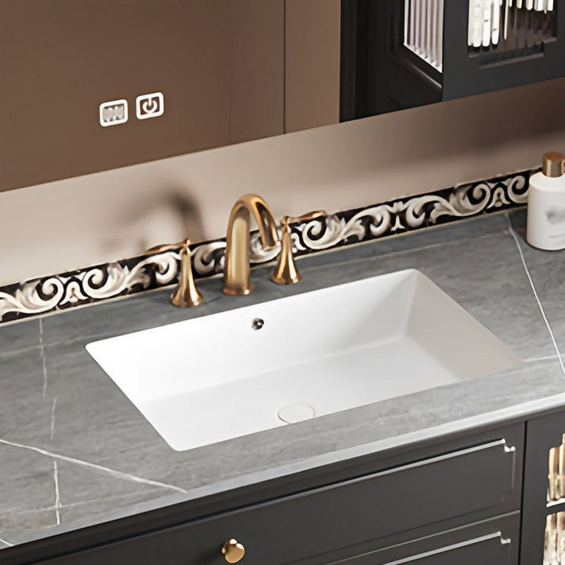 Armoire de salle de bain style français rétro, 59.05"