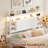 Wood Headboard with Led Lights & Charging Station-116602357-116602251
