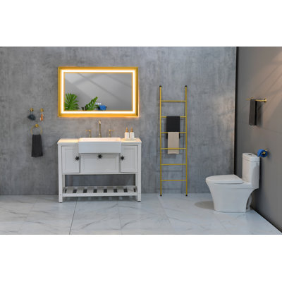 Meuble-lavabo en bois massif sans comptoir