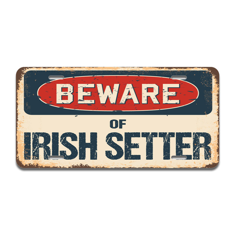 Cadre en aluminium Beware of Irish Setter