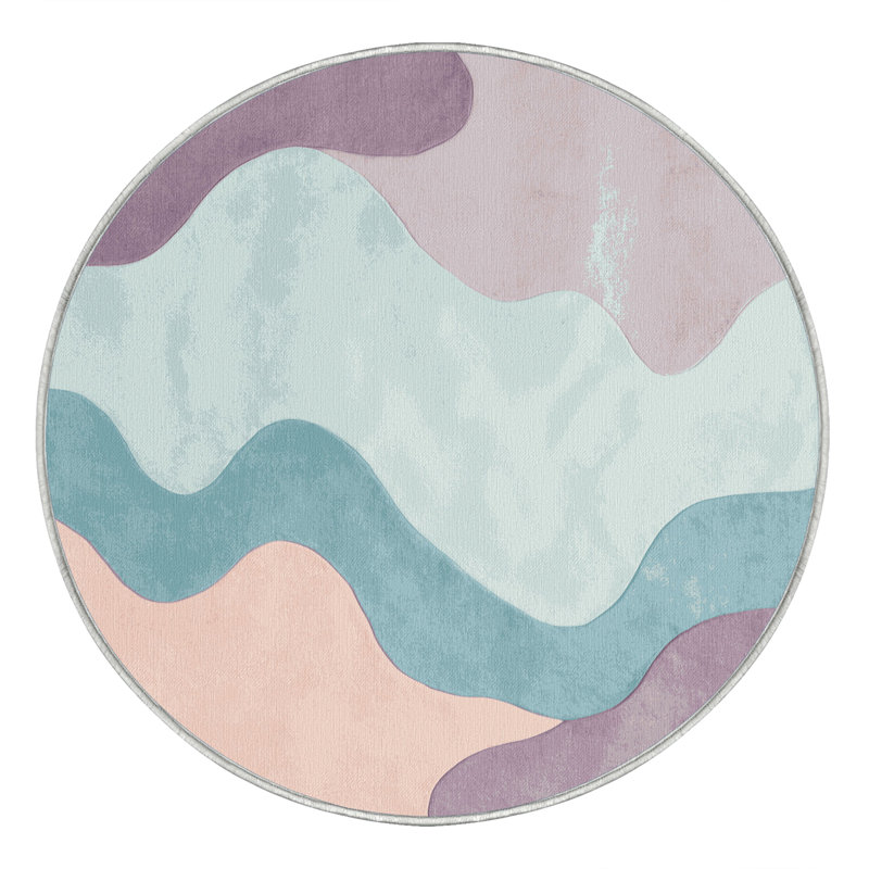 Coral Veil Rug, Round 5'