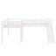 Lit mezzanine simple en forme de L avec échelle attachée et glissade-705845004
