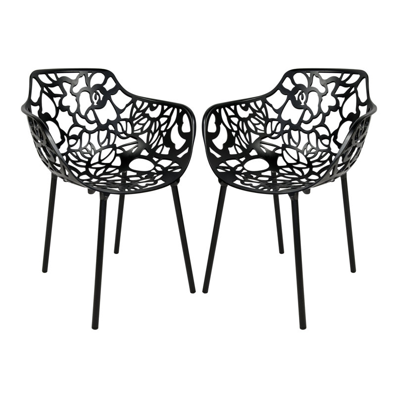 Fauteuil de patio Rabia, Ensemble de 2, Vert kaki