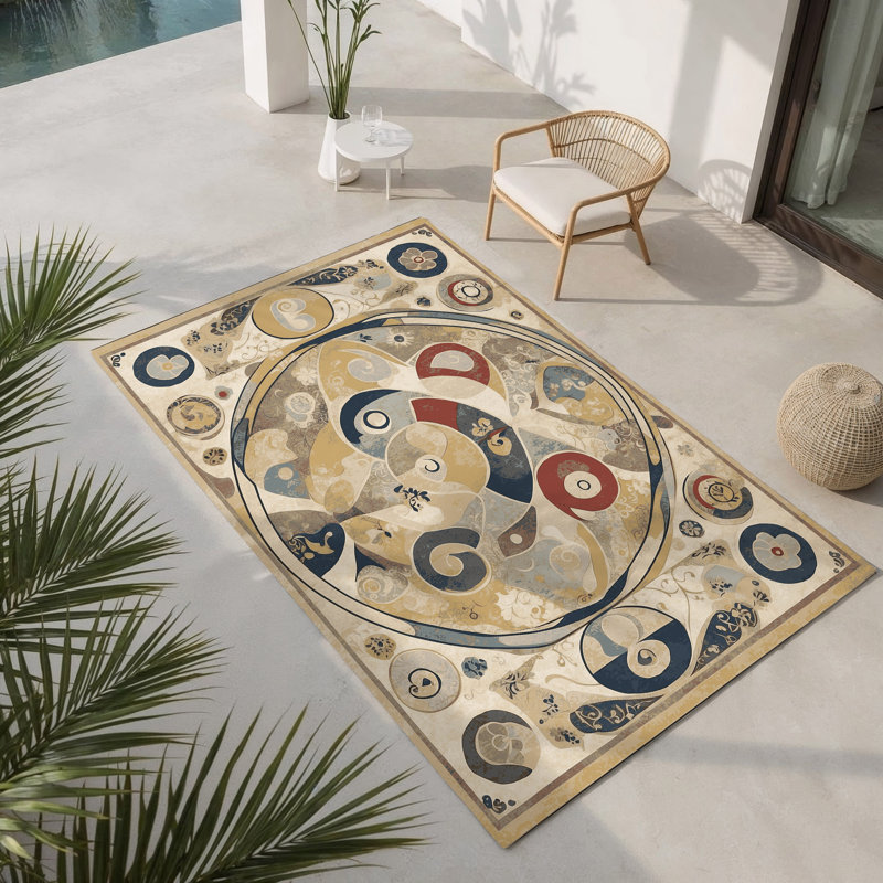 Jazzy Swing Indoor And Outdoor Area Rug, Rectangle 2' x 3'