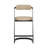 Baldwin Upholstered Faux Leather Counter Stool with Stainless Steel Frame-109438525-109438522