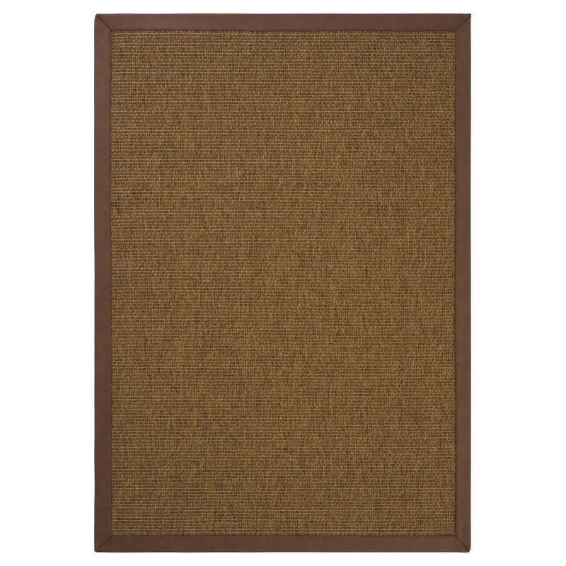 Tapis Lyon en lin sisal Casa Border, Rectangle 6 pi 7 po x 9 pi 11 po