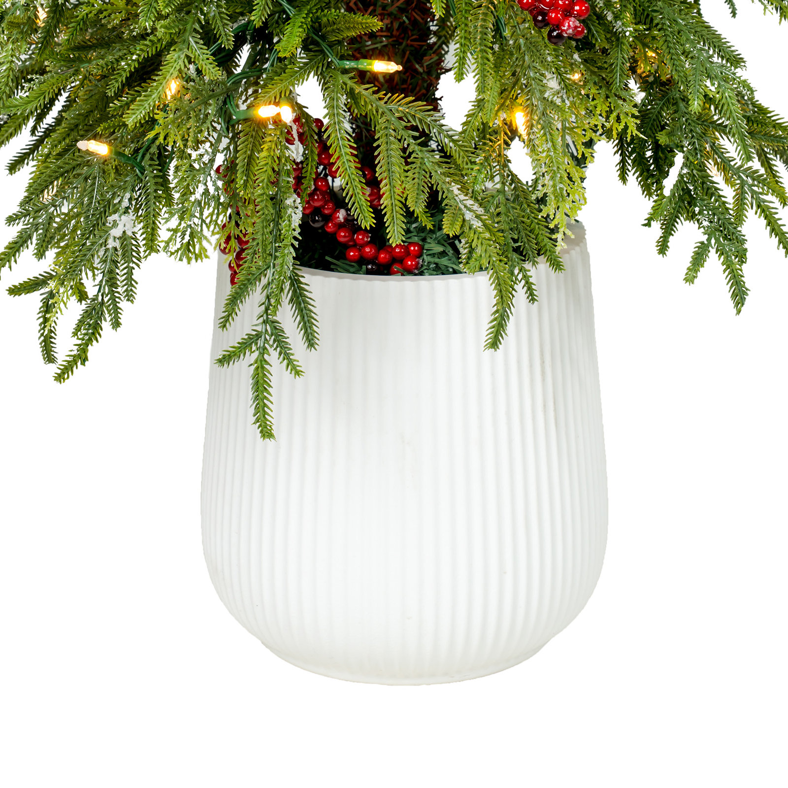 White Frosted 4.5' Pre-Lit Pine Christmas Tree