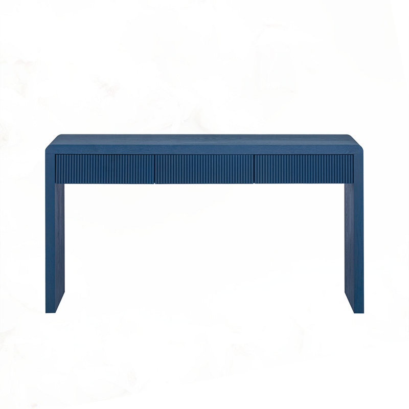 Console rustique avec tiroirs, Marine