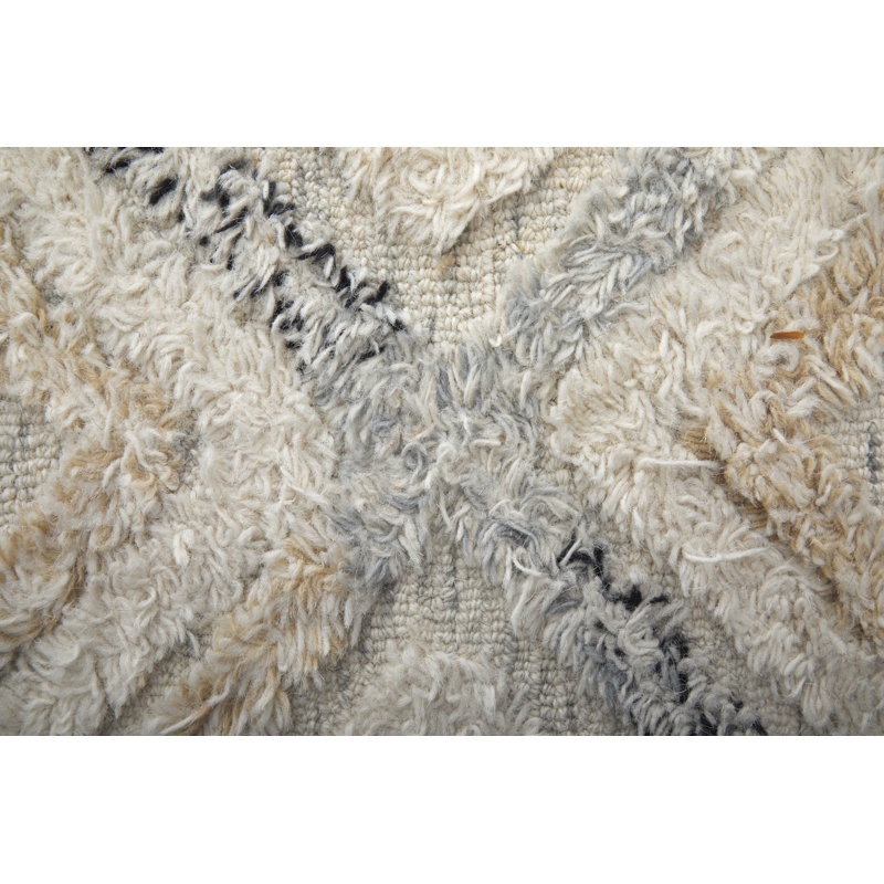 Saint Lucia Wool Geometric Area Rug, Rectangle 4' x 6'