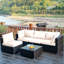 Rattan Sectional Seating Group with Cushions-1801425529