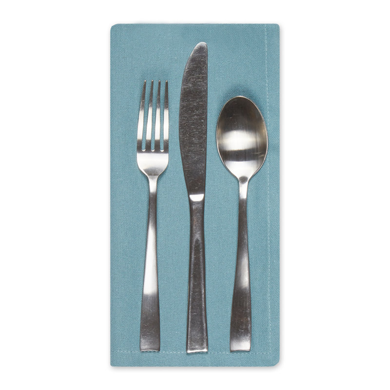 Reisman 100% Cotton Square Napkin, Light Blue