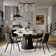 Modern Dining Room Sets, Pre-Assembly Round Dining Table Sets, Sintered Stone Tabletop Kitchen Dining Table Set With PU Upholstered Chairs
