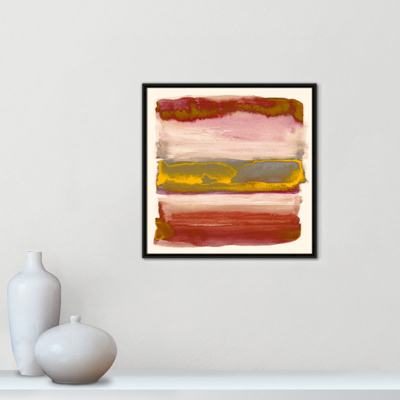 Imprimé «Yellow Sky II» par Nan, Espresso, H 25,5 po x l 25,5 po