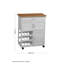 Fenn 67 cm W Kitchen Cart with Solid Wood Top
