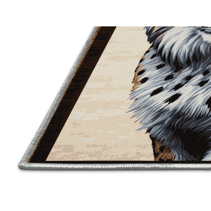  Tapis lavable avec grands chats Lynx nordique, Rond 7 pi