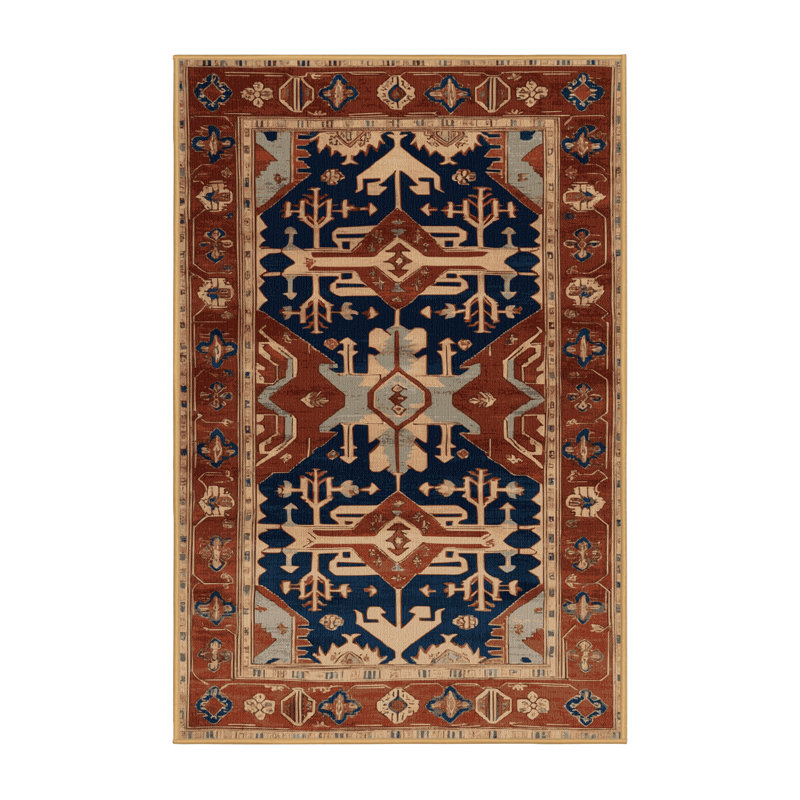 Tapis brun lavable à la machine, Rectangle de 5 pi x 8 pi
