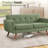 Jadier 66" Upholstered Loveseat Square Sofa-1229713452-1230110787