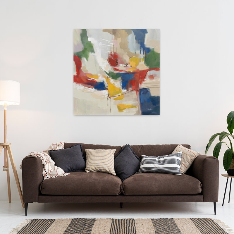 Summer Harmony, art abstrait contemporain, H 36 po x l 36 po