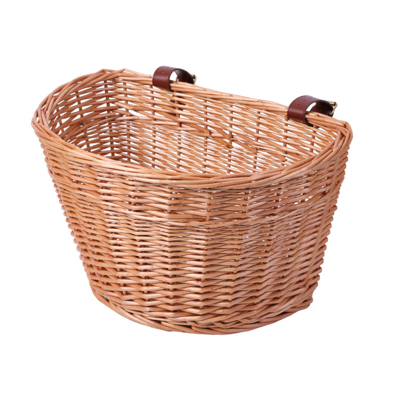 Panier avant en osier pour vélo, Naturel