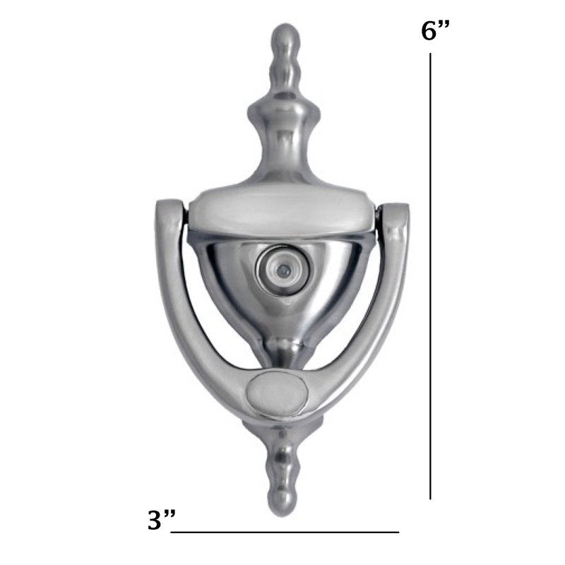 Traditional Brass Door Knocker, Satin Nickel