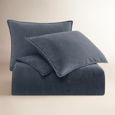 Cotton Canvas Stonewashed Duvet Cover Set