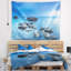 Tapisserie de mer bleu rocky seascape-28501845