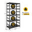Étagères de rangement Étagère en métal robuste à 5 niveaux Étagères réglables et support de rangement Tablette de garage H72 * W35,4 * P15,7-1744591694