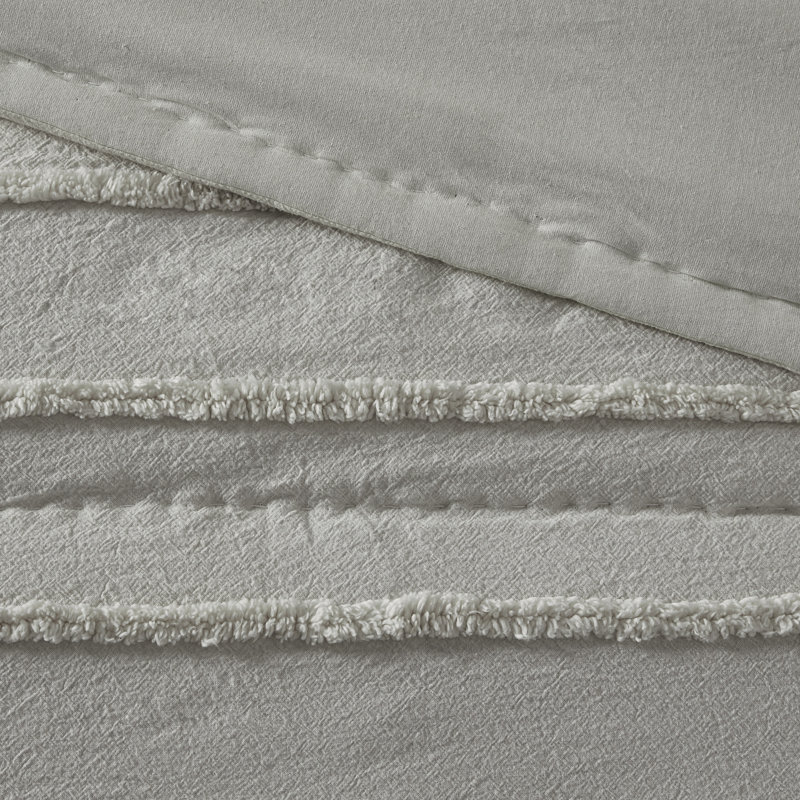 Ivory Full Cotton Chenille Coverlet Set