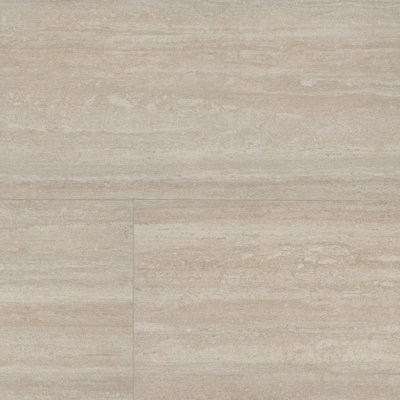 Carrelage mural Rosano Velina 61 cm x 122 cm, aspect travertin, en porcelaine texturée mate nervurée