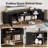Luxury 70" Fluted Tv Stand, Modern Entertainment Center For Tvs Up To 80”, Tv Console With Faux Marble Tabletop, Curved Profile Design, Media Console For Living Room