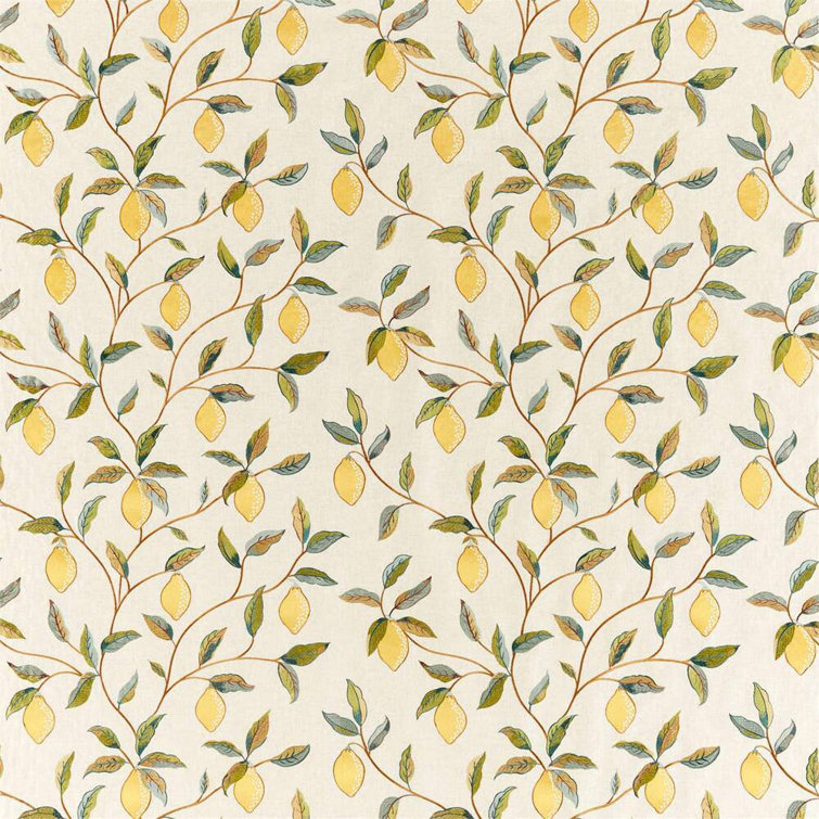 Lemon Tree Embroidery Fabric