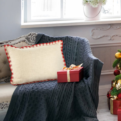 Housse de coussin rectangulaire 100% coton