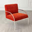 Fauteuil pivotant - Orange - Nickel