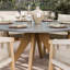 Luna Round 150cm Dining set with Roma Rope Chairs