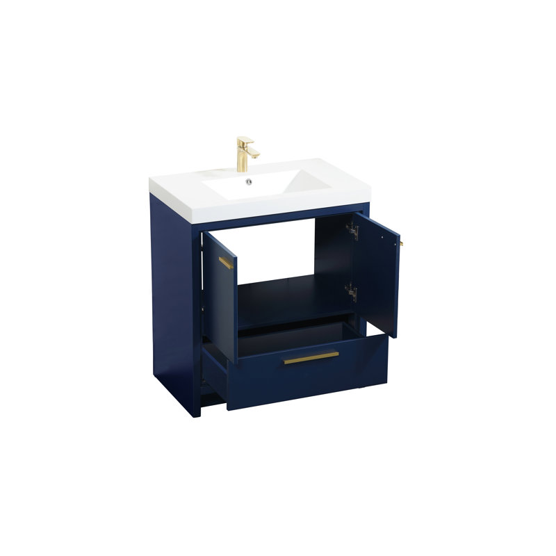 Ensemble de meuble-lavabo simple 30 po Southmead, Bleu