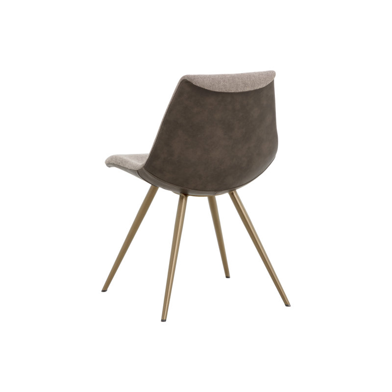 Lipa Upholstered Dining Chair, Antique Bronze, Belfast Oyster Shell/Porpoise