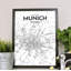 Munich City Map - No Frame Print-1713370646