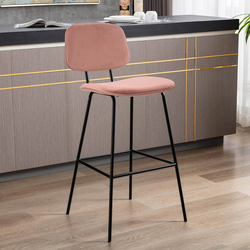 Camargo 29.52" Bar Stool, Pink