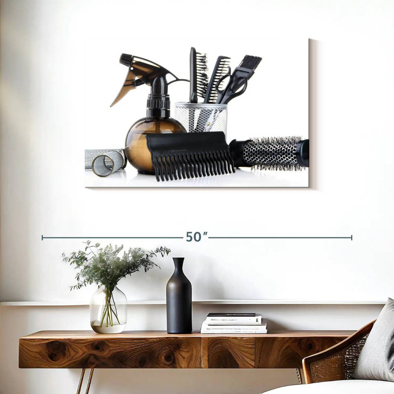 Salon Styling Tools, 24" H x 36" W