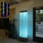 Bubble Wall Indoor Water Fountain, 72" with Color-Changing LED Lights and Remote, Black-66653517