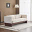 Canapé rembourré 77 po à accoudoirs carrés moderne 77 po avec base en bois massif (beige)-102896837