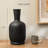 Alric Textured Terracotta Vase - Matte Black Decorative Vase for Living Room, Console Table & Shelf Décor