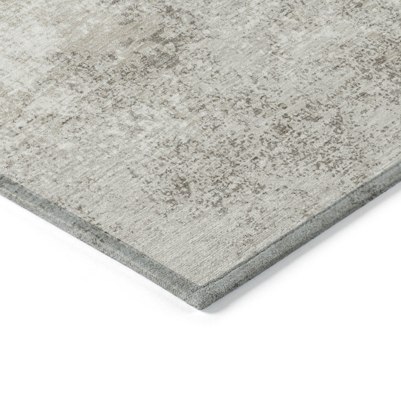  Tapis noir intérieur / extérieur lavable à la machine Chayden ACN1027, Rectangle 1 pi 8 po x 2 pi 6 po