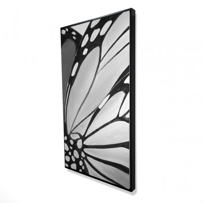 Monarch Wings Closeup - Framed Canvas for Animal Bedroom Decor