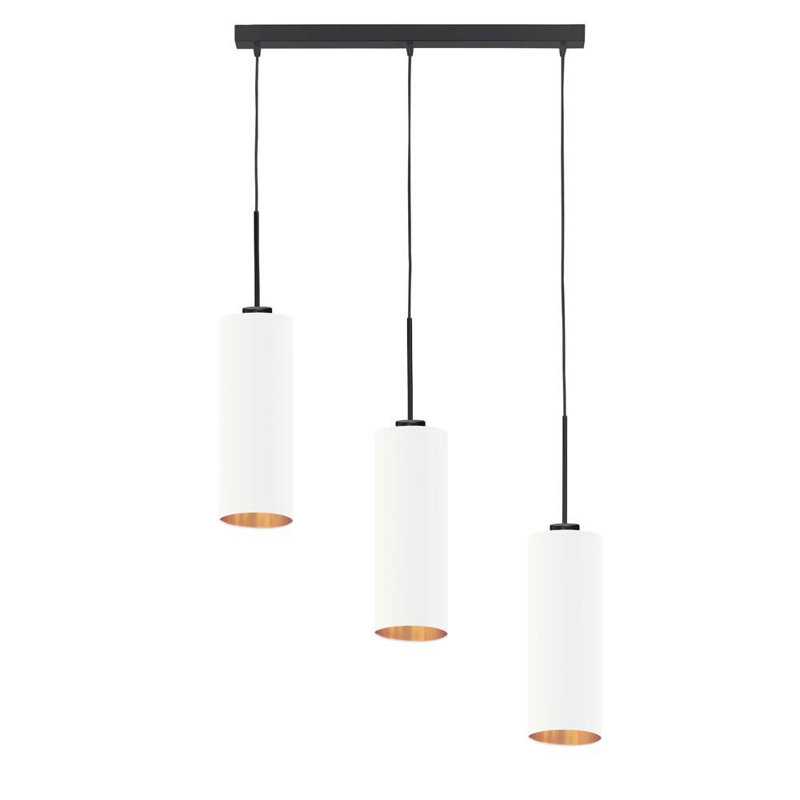 Tonasket 3 - Light Kitchen Island Pendant, White/Black